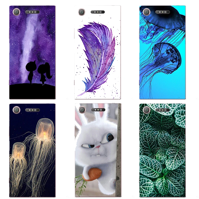 Mobile Phone Etui For Coque Sony Xperia XZ case 3D Relief paint soft Silicone back cover case for Sony Xperia XZs for Sony XZ XR
