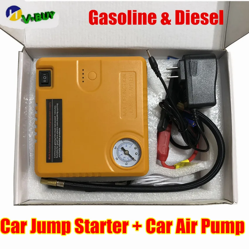 

New Best Car Jump Starter TM16B With Auto Air Pump Compressor Tire Inflator IN One Gasoline & Diesel Digital Power bank Booster