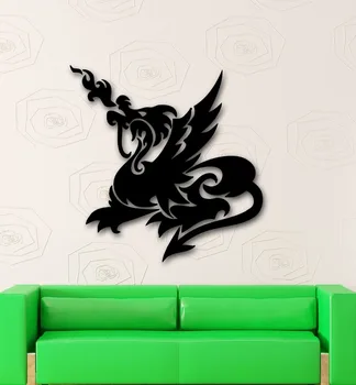 

Wall Stickers Vinyl Decal Flame Dragon Mythical Creature for Kids