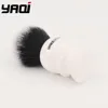 Yaqi 30mm Large Size Knot White Resin Handle Synthetic Hair Tuxedo Knot Men Shaving Brush ► Photo 3/5