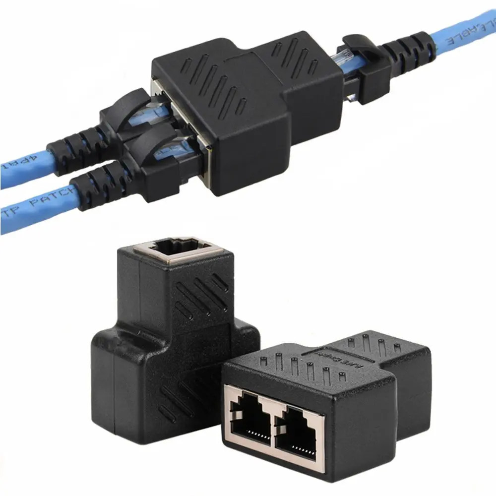 Сплиттер адаптер RJ45 2 шт. 1 разъема USB на порт 8P8C удлинитель разъем интерфейса LAN