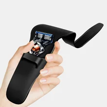 Силиконовый гелевый Дорожный Чехол для бритвы с защитой ручки, портативная коробка для хранения с защитой от пыли, Мужская бритва для бритья и удаления волос