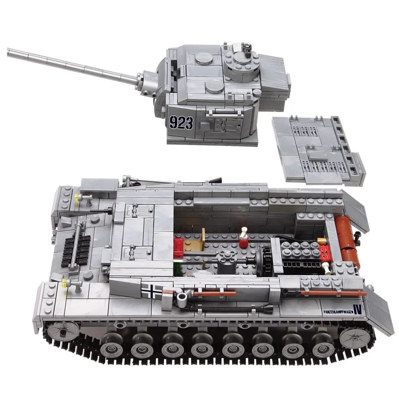 1193pcs CUSTOM Large Oxford Block THE TIGER World War Series Military Tank LEGO