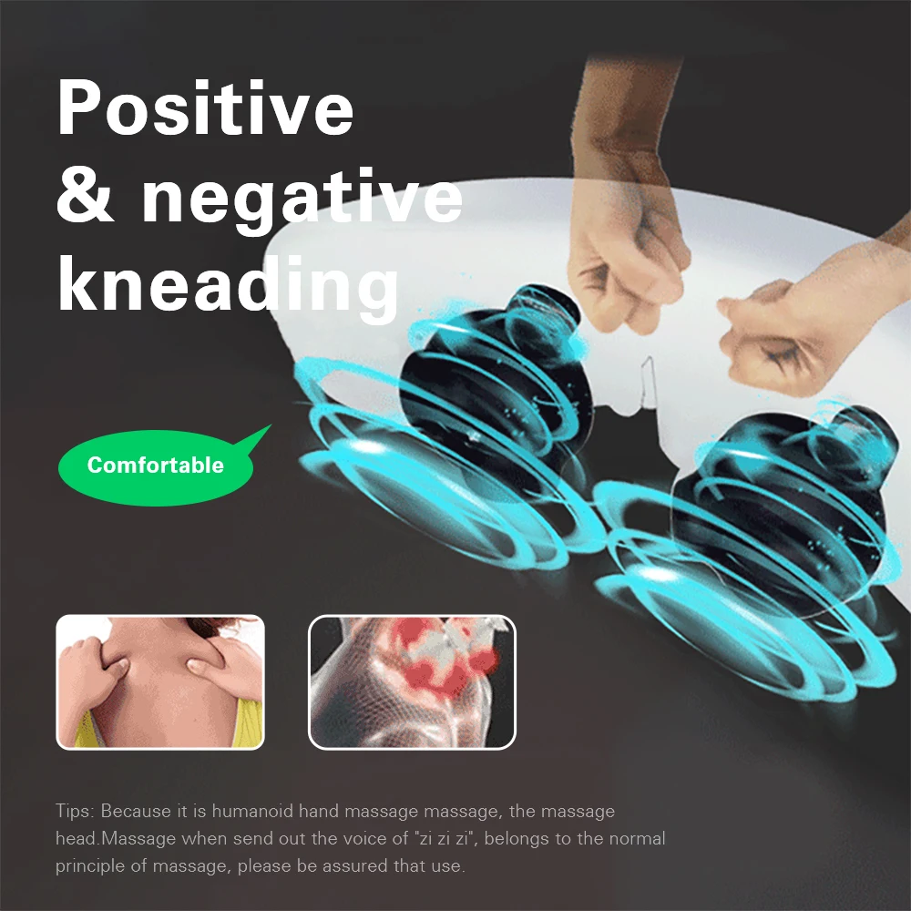  Electric Car Neck Massage Pillow Infrared Shiatsu Back Massager Portable Travel Kneading Vibrator M