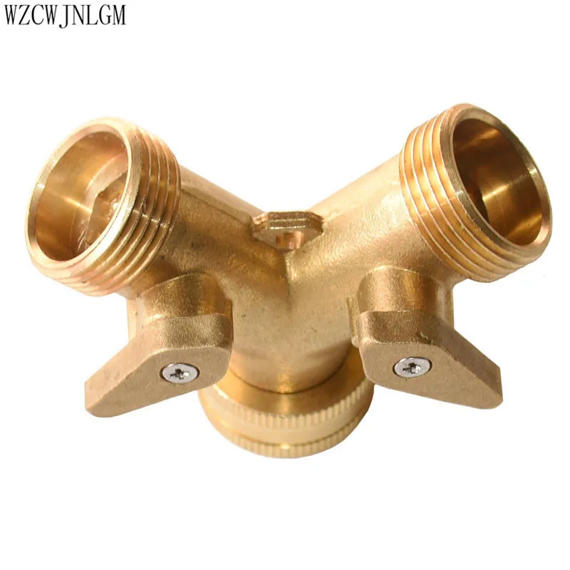 

Garden Irrigation TAPG3 / 4 Hose Fittings Brass Y-Type 2-Way Shunts Quick Connector Adapters Horticulture2pcs