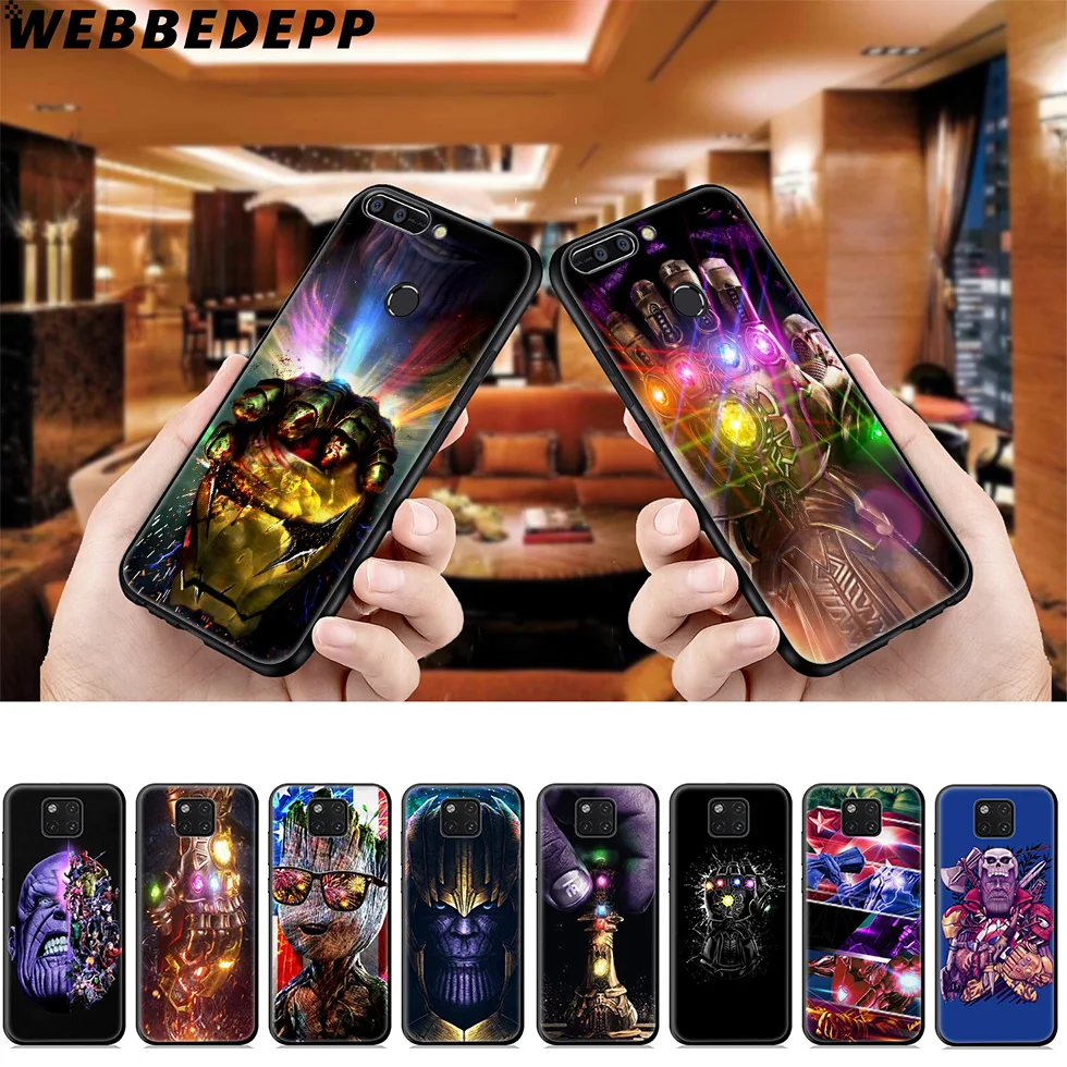 

WEBBEDEPP Avengers Endgame Marvel Silicone Case for Huawei Honor 6A 7A 7C 7X 8 9 10 Y6 Prime 2018 2017 & Mate 20 10 Lite Pro