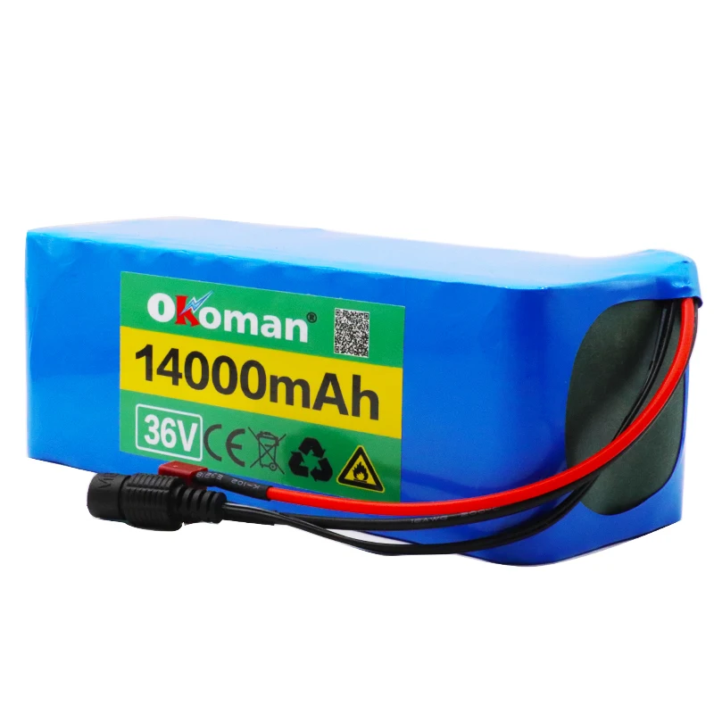 Okoman 36V 10S4P 14Ah 500W высокая мощность и емкость 42V 18650 литиевая батарея 14000mAh