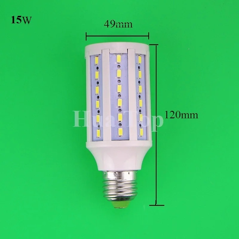 Светодиодная лампа кукуруза 10 шт./Лот 15 Вт E27 110 В/220 В 5730 SMD COB теплый и холодный