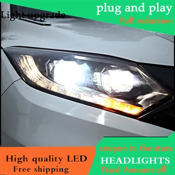 

Car Styling Headlight Assembly For Honda HR-V HRV headlights 2015 2016 head lamp LED DRL front light Bi-Xenon Lens xenon HID