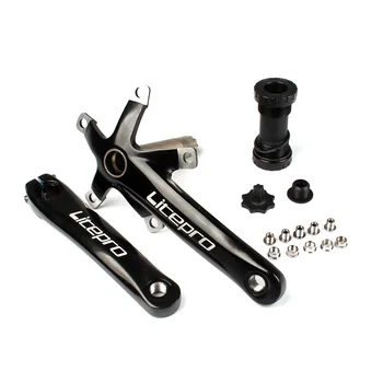 

Cycling 5 Square Crank Set Bicycle 170MM Crank Foling Bike Fix Gear Crankset Bike Crank Arm Set BCD 130MM with Bottom Brackets