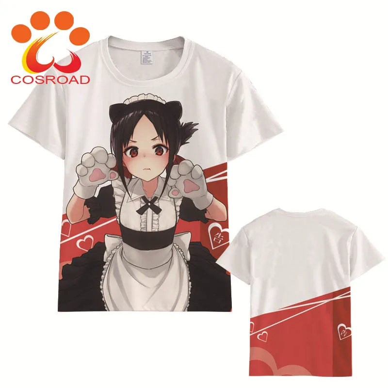 Аниме Cosroad Kaguya sama: Love Is War Shinomiya Chika Fujiwara футболка для косплея мужчин и женщин летняя