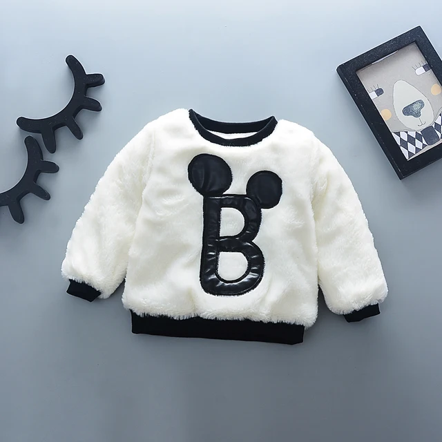 BibiCola Winter Baby Boys Sweaters For Kid Boy Knitting Winter Cute Cartoon Velvet Sweater Children Warm Pullover Sweaters Cloth