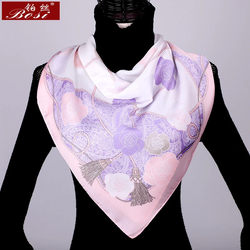 Шарф Шелковый Леопардовый принт женские квадратные цветочные шарфы-шали зимние атласные этнические sjaal цепь на полосе шарфы люксового бренда foulard