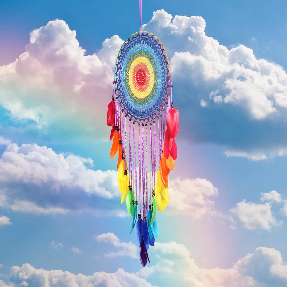 

Colorful Indian Style Dream Catcher Net Wall Hanging Creative Home Decoration Full Length About 120CM