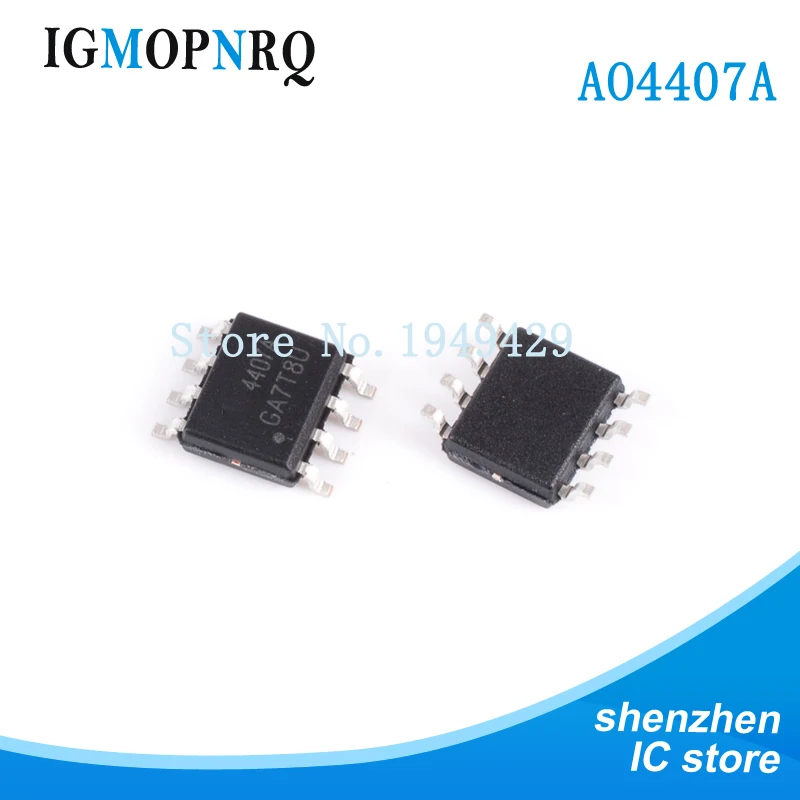 10pcs//lot AO4407AL AO4407A AO4407 4407A 4407 SOP8 30V 12A P-Channel MOSFET