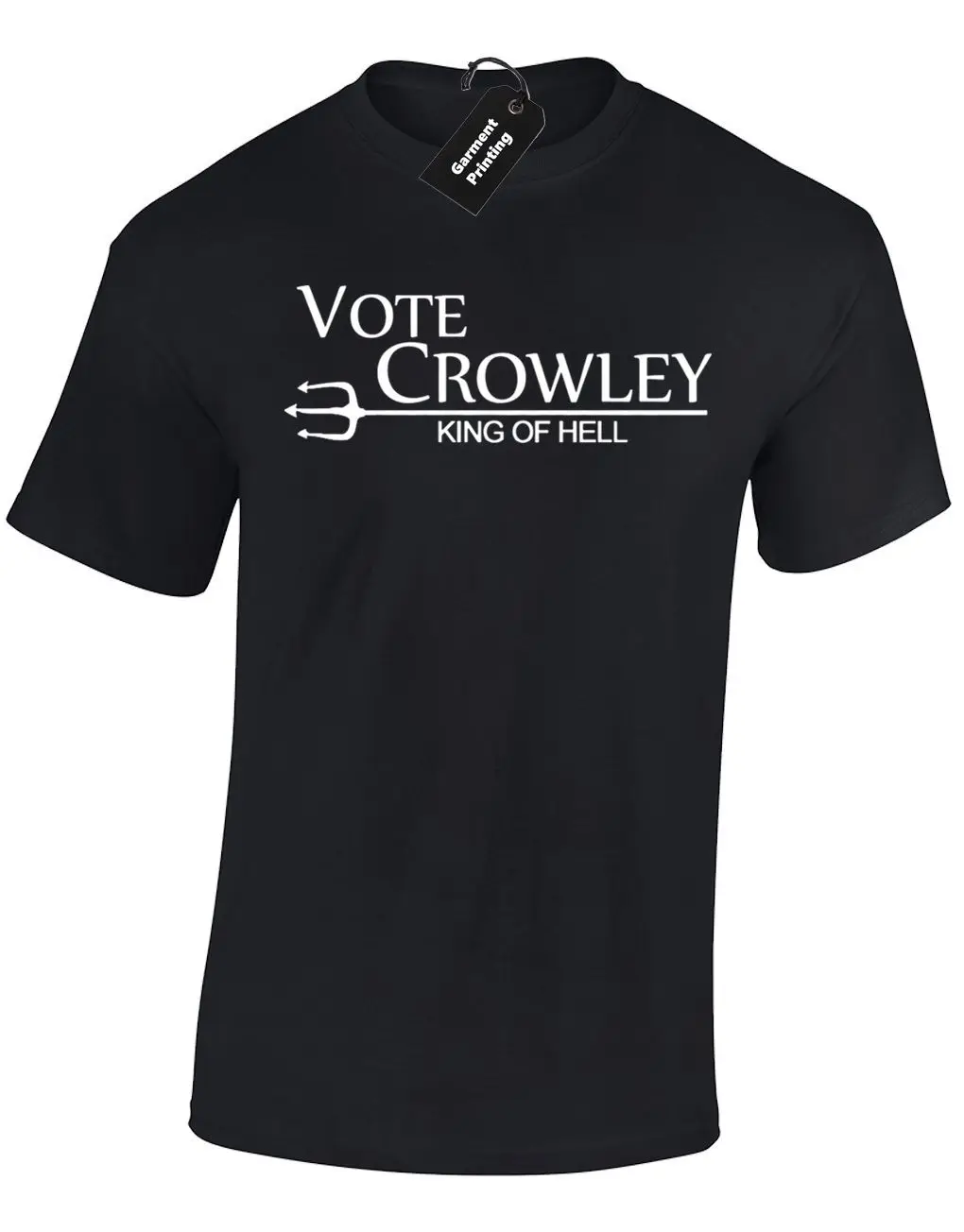 

VOTE CROWLEY MENS T SHIRT SUPERNATURAL WINCHESTER BROTHERS CASTIEL DESIGN NEWCool Casual pride t shirt men Unisex New Fashion