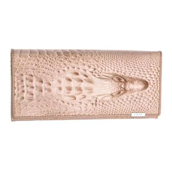 Высокое качество женские кошельки держатели натуральная кожа 3D тиснение Аллигатор дамы крокодил Длинный клатч кошельки