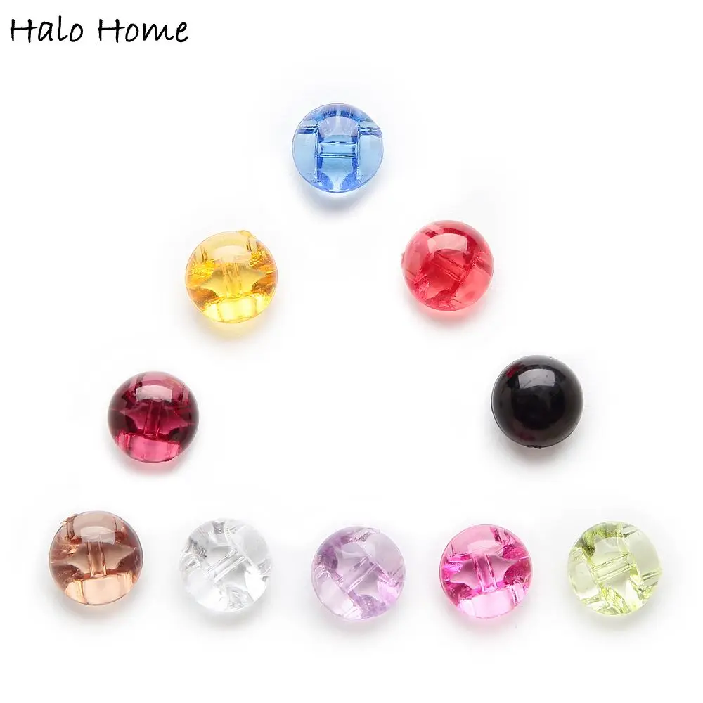 50pcs Shank Color optional/Mix Mushroom Domed Round Acrylic Fabric Covered Buttons Home Sewing Scrapbooking Decor Clothing 12mm