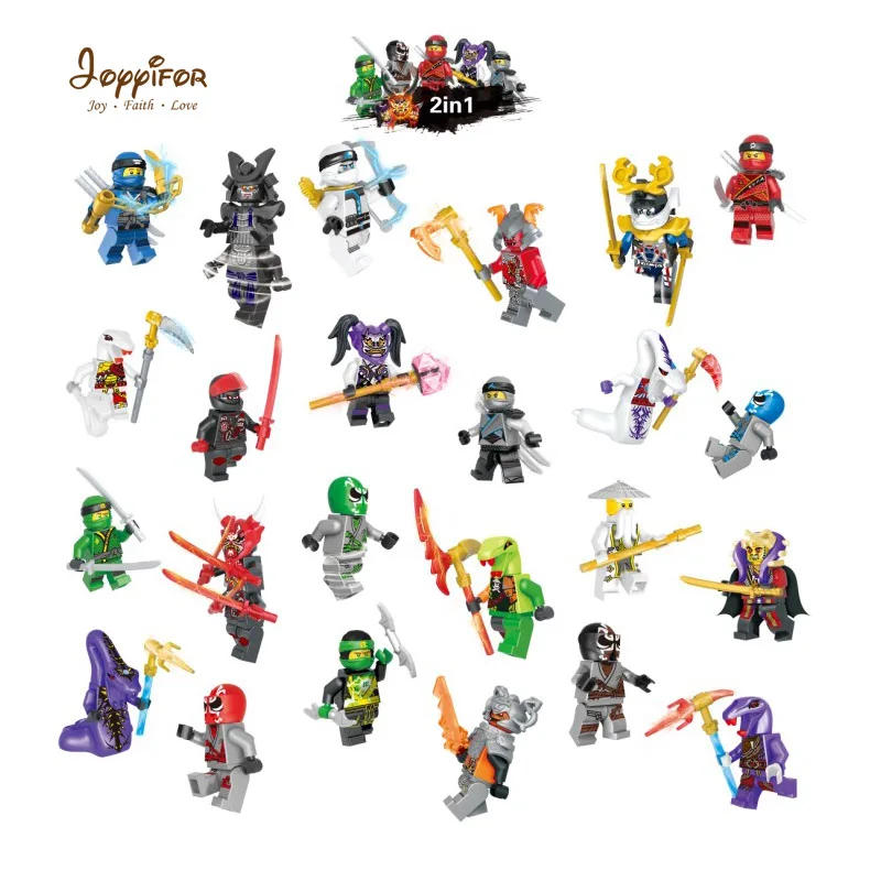 

Joyyifor Super Heroes Master of Spinjuzu 2 in 1 set item 12 set 24pcs Elektra LEGOILYS Building Blocks Mini Bricks Children