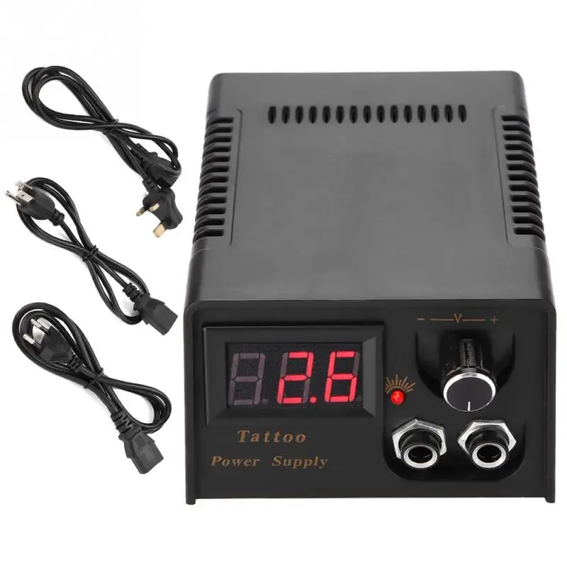 

Professional Digital LCD Tattoo Power Supply High Quality Black Tattoo Power Supply For Tattoo Machine gun Free Shipping