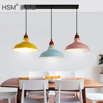 

Nordic colorful led Pendant Light Denmark Home foyer Modern Hanging Lamp metal Lampshade Bedroom/Kitchen island pendant Light