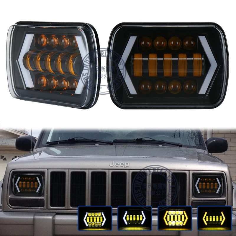 Buy 55W Led Headlamp for Trucks SUV 5x7 inch led truck