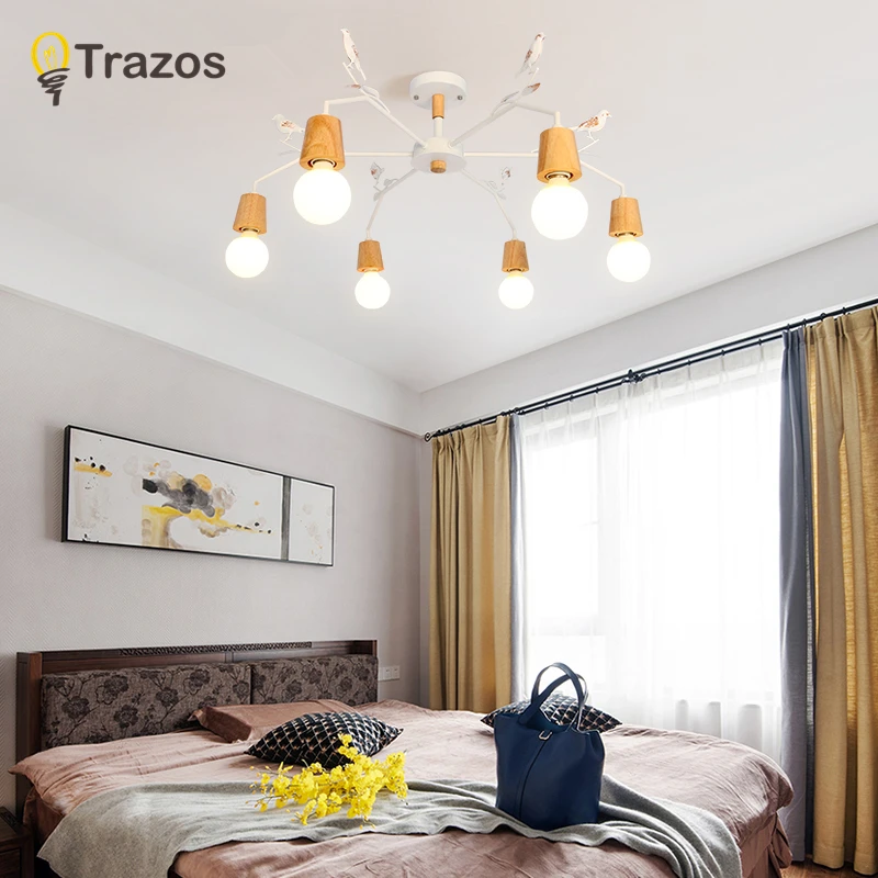 Luces de techo lámparas Vintage para la sala de iluminación de la luz de techo de hierro forjado Luminaria E27 bombilla iluminación del hogar Accesorios
