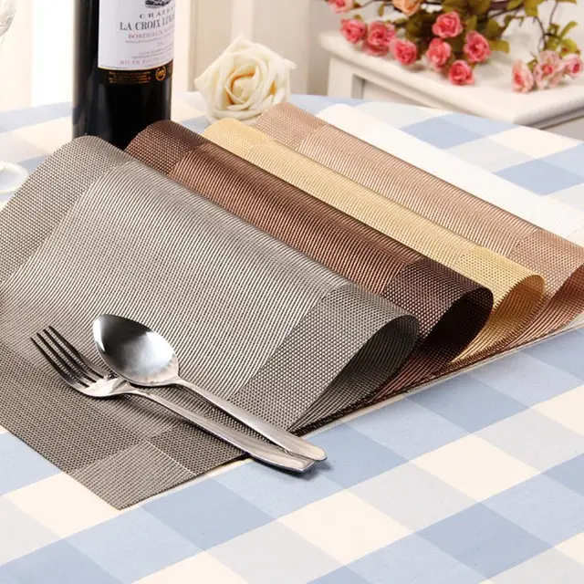 Placemat Fashion Pvc Dining Table Mat Disc Pads Bowl Pad Coasters Placemat Fashion Pvc Dining Table Mat Disc Pads Bowl Pad Coasters Waterproof Cloth Slip