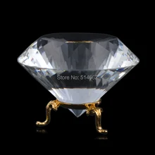 FENG SHUI – Large Crystal Diamond Paper Weight w Box Cut Glass Figure Figurine V1020