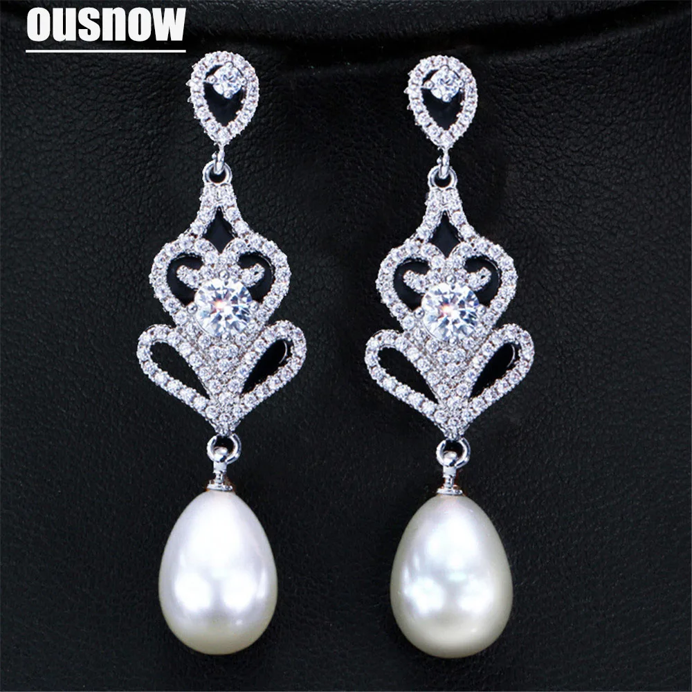 AAA Zircon Fashion Jewelry Authentic Teardrop Silver and Rose Gold Crystal from Austrian Wedding Earrings Women's Palace Style |