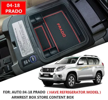 

1Pcs Armrest Box Storage PRADO Black Plastic Car Interior Content Box Interlayer Decoration For 04-18 Year PRADO Armrest Box