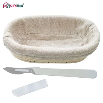 

SHENHONG 4 Size Oval Dough Rattan Basket Dough Banneton Brotform Bread Proofing Proving Fermentation Country Baskets Factory