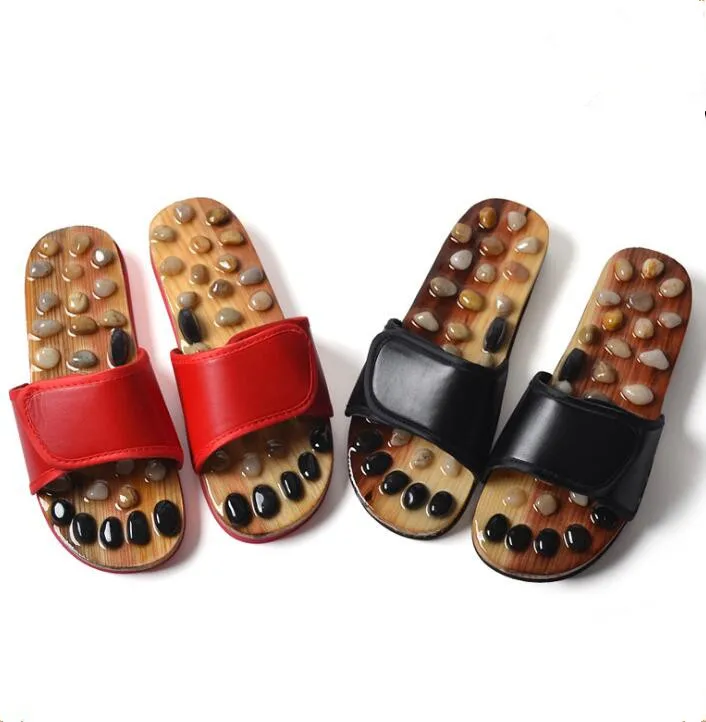 

Factory direct summer natural cobblestone foot soles health massage shoes household slippers