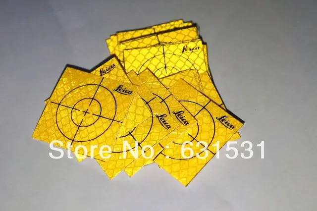 40pcs yellow reflector sheet 40 x 40 mm reflective tape target for reflective tape sheet