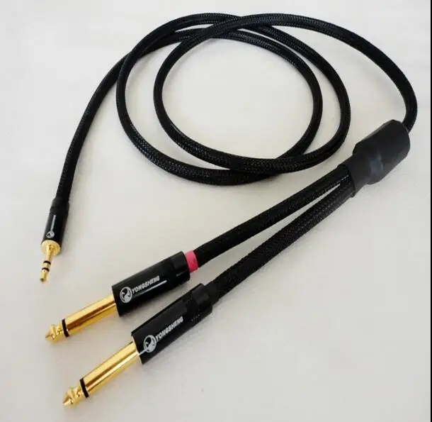 

ACCALIA fever HIFI RCA Fever audio cable 3.5 turn double 6.35 \3.5 one minute two \3.5 turn big two core \ mixer line
