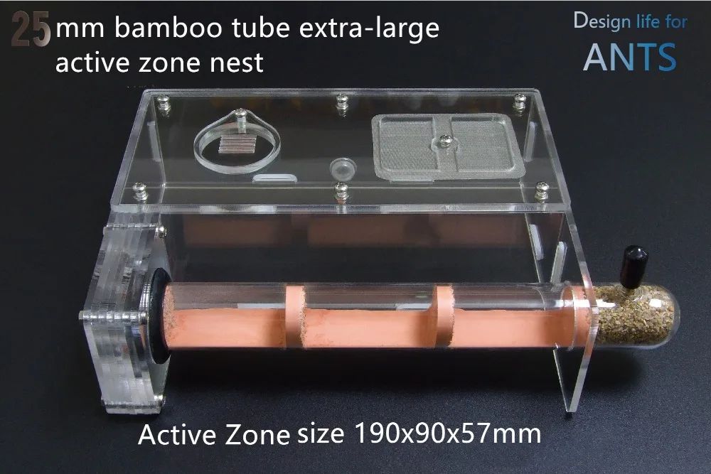 Одна трубка 25 мм бамбуковые стеклянные трубки муравьи гнезда муравьи королевы мастерской для детей биологический класс абсервирования DIY