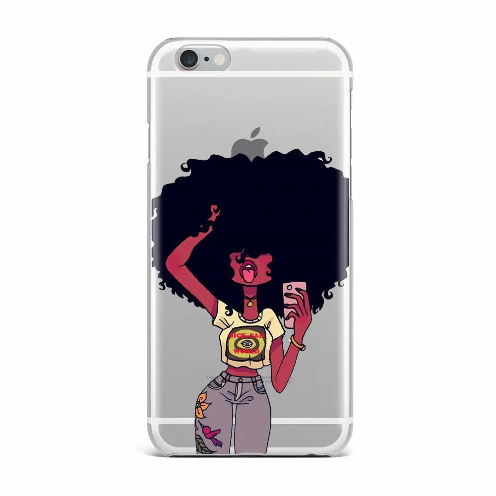 Afro Black Girl Magic Melanin Poppin phone Case For iPhone 7 5S SE 6s 8 Plus Soft TPU Silicone Cover For iPhone X XR XS MAX Case Afro Black Girl Magic Melanin Poppin phone Case For iPhone 7 5S SE 6s 8 Plus Soft TPU Silicone Cover For iPhone X XR XS MAX Case