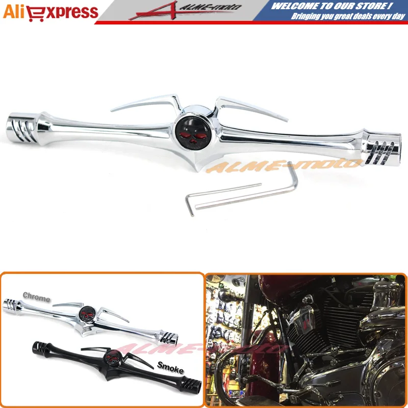 Motorcycle Skull Metal Shift Linkage Cover Chrome For Harley TOURING
