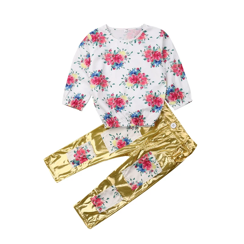 baby girl gold pants