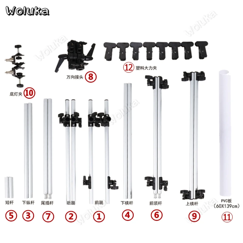 Алюминиевый 60*130 см регулируемый профессиональный стол для съемки+ ПВХ фото фон студийные зажимы для продукта фотографии CD50 T10 H