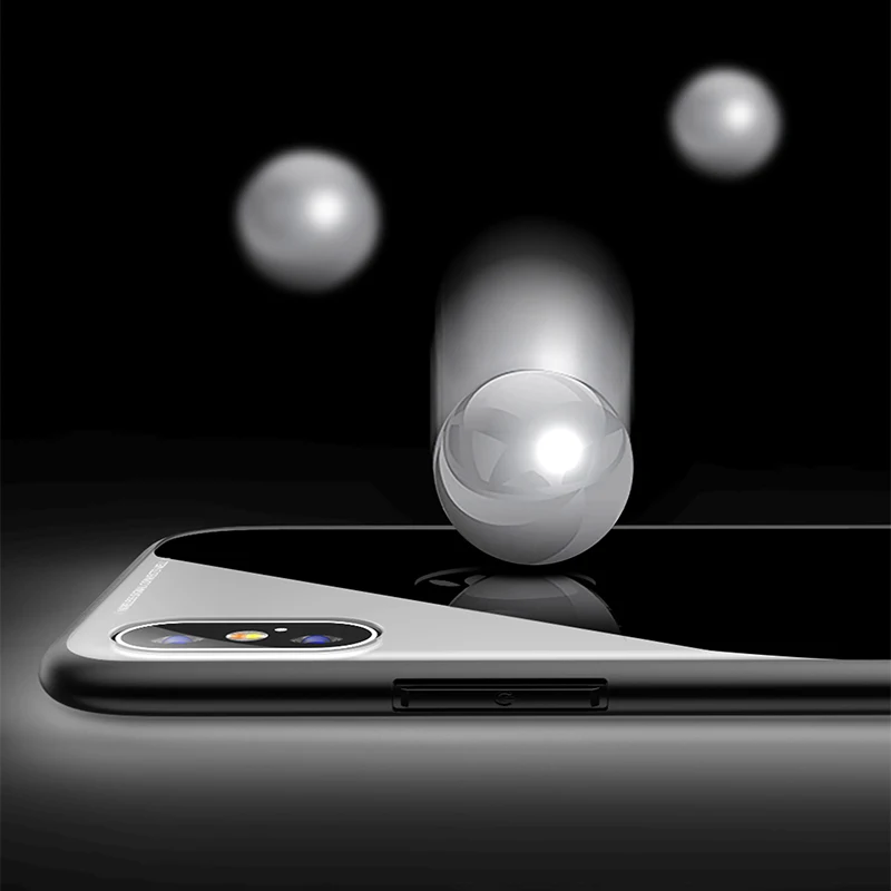 Противоударный 9H мягкий бампер из закаленного стекла Жесткий Чехол для iPhone X XS Max
