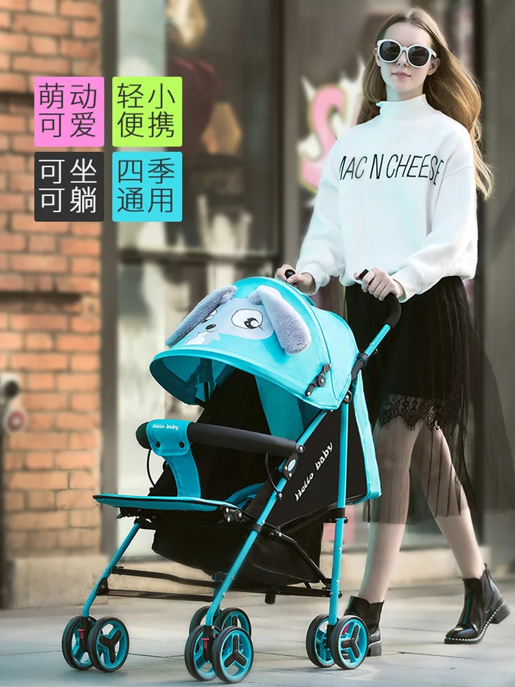 Lightn weight/детская коляска, может сидеть и складываться, Детская маленькая переносная коляска для новорожденного ребенка, ручная коляска с зонтиком, простая детская коляска