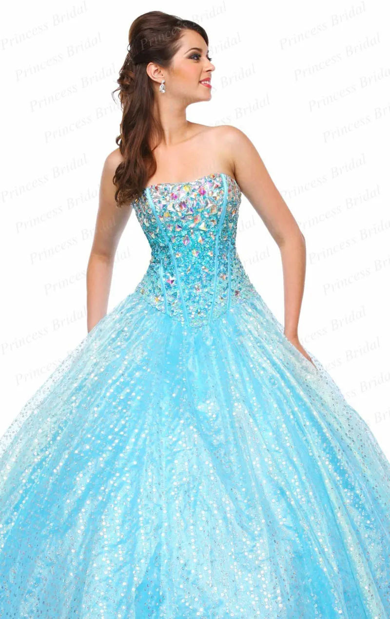 Free Shipping Fabulous Top Quality Puffy Strapless Corset Back Floor