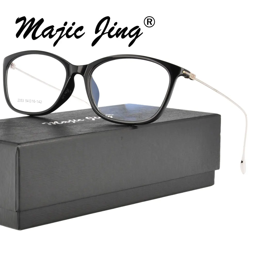 

Magic Jing TR myopia eyewear eyeglasses prescription spectacles with metal temple full rim RX optical frames 2053