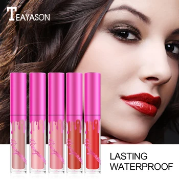 

Dragon Ranee Profession Metallic Colors Matte Liquid Lipstick Waterproof Long Lasting shimmer glitter Lip Gloss Cosmetic AM009