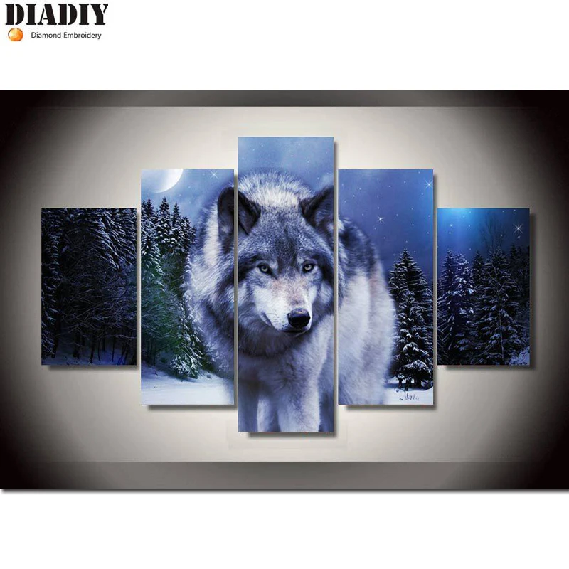 Wolf DIY 5D Special Diamond Painting Embroidery Rhinestone Cross Stitch Kit