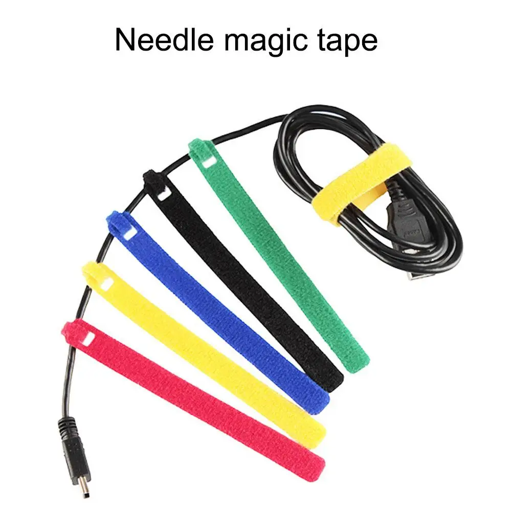 Hot 50Pcs Colorful Earphone USB Cable Holder Ties Organizer Magic Tape Wire Winder | Электроника