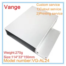 2 шт./лот электронный корпус 114*33*150 мм 6063-T5 алюминиевая Экструзионная коробка diy для модуля шасси