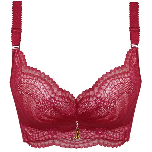 Buy Women Lace Push Up Wine Red Sexy Bras 34C 36C 38C