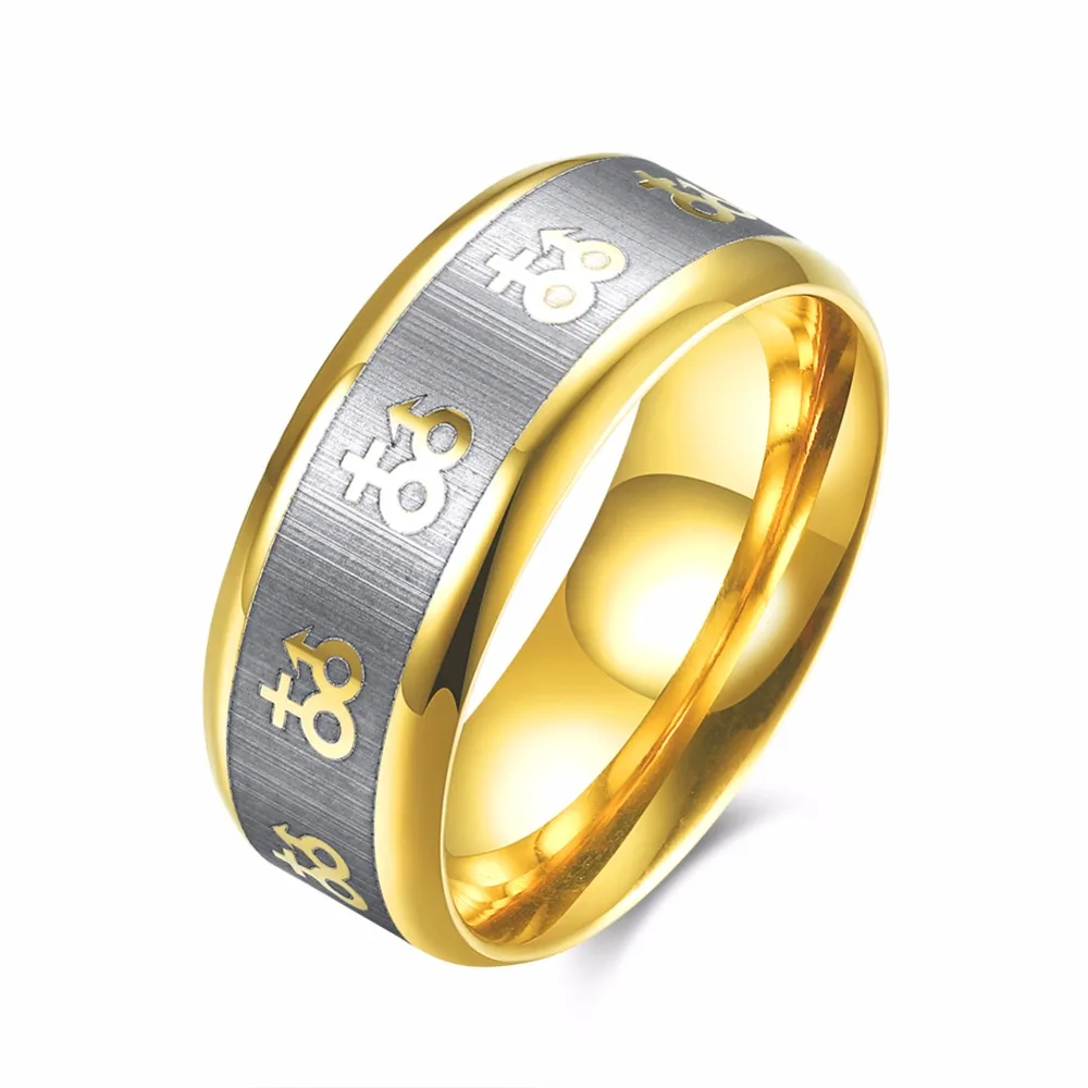 titanium steel fashion personality women lesbian wedding ring stainless steel female gay pride jewelry free shipping - Lesbian Wedding Rings titanium steel fashion personality women lesbian wedding ring stainless steel female gay pride jewelry free shipping - Lesbian Wedding Rings
